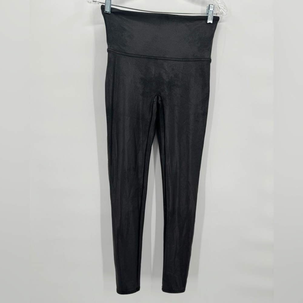 Spanx Faux‎ Leather Leggings Women's Size L Black